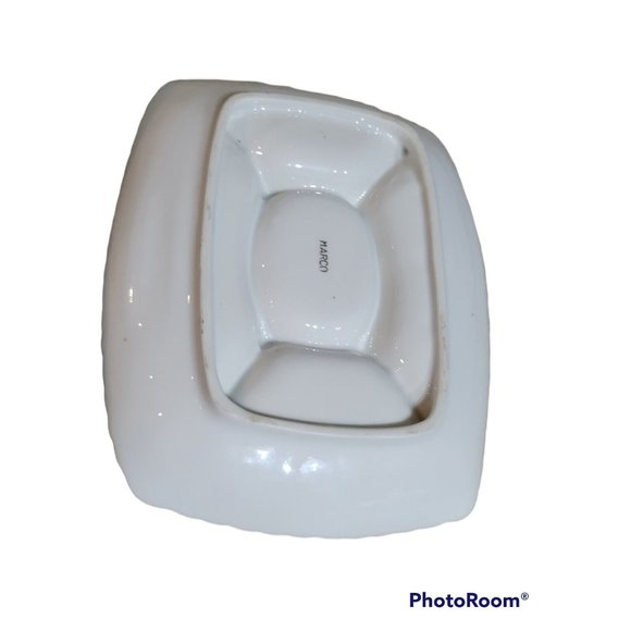 Marco Japan Divided Dish Porcelain Candy Trinkets Roses Scalloped Gold Trim Vtg - Picture 9 of 10